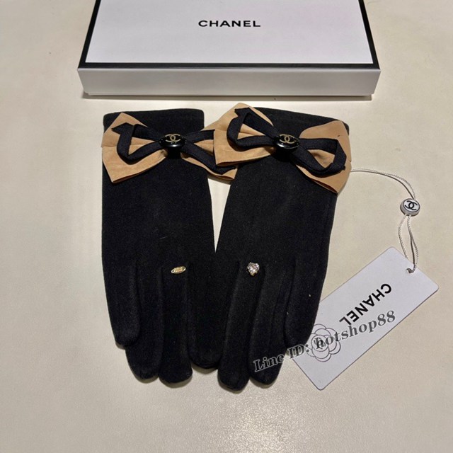 CHANEL專門店2022新款羊毛十懶兔毛內裏加絨女士手套 香奈兒懶兔毛羊毛手套 mmyj1667